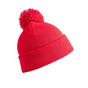 Result Childrens/Kids Pom Pom Beanie / Red